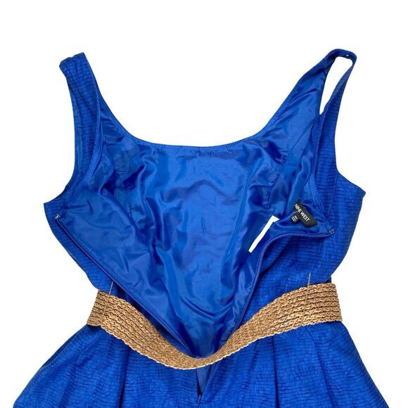 Nine West Dress Womens 16W Blue Belted Fit and Flare Western Cowboy Summer NEW - Picture 10 of 16